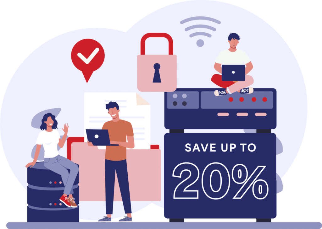 Computer IT illustration - Save up to 20%
