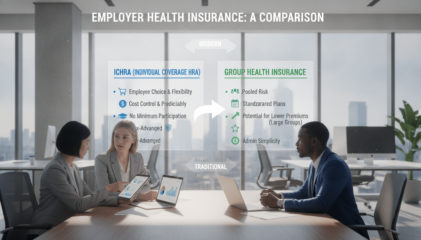 ICHRA vs group health insurance